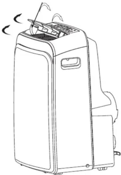 DANBY DPA120HB1WDB - Ajustez la direction du courant d'air automatiquement (Fig. 4) : - 1