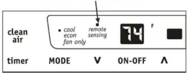 clean air ■ cool remote F econ sensing fan only timer MODE V ON-OFF A