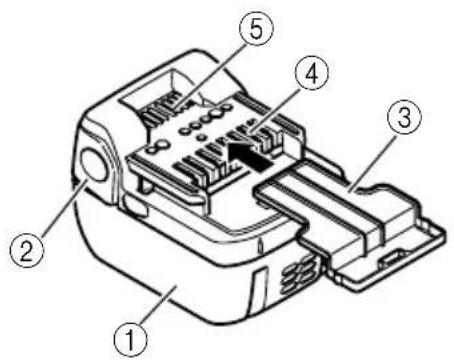 Technical diagram of a printer internal structure with numbered components