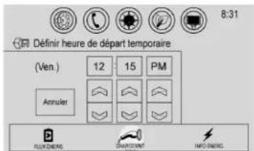 8:31 Définir heure de départ temporaire (Ven.) 12 15 PM Annuler FUX ENERG SHAPPO UNIT INFO ENERG