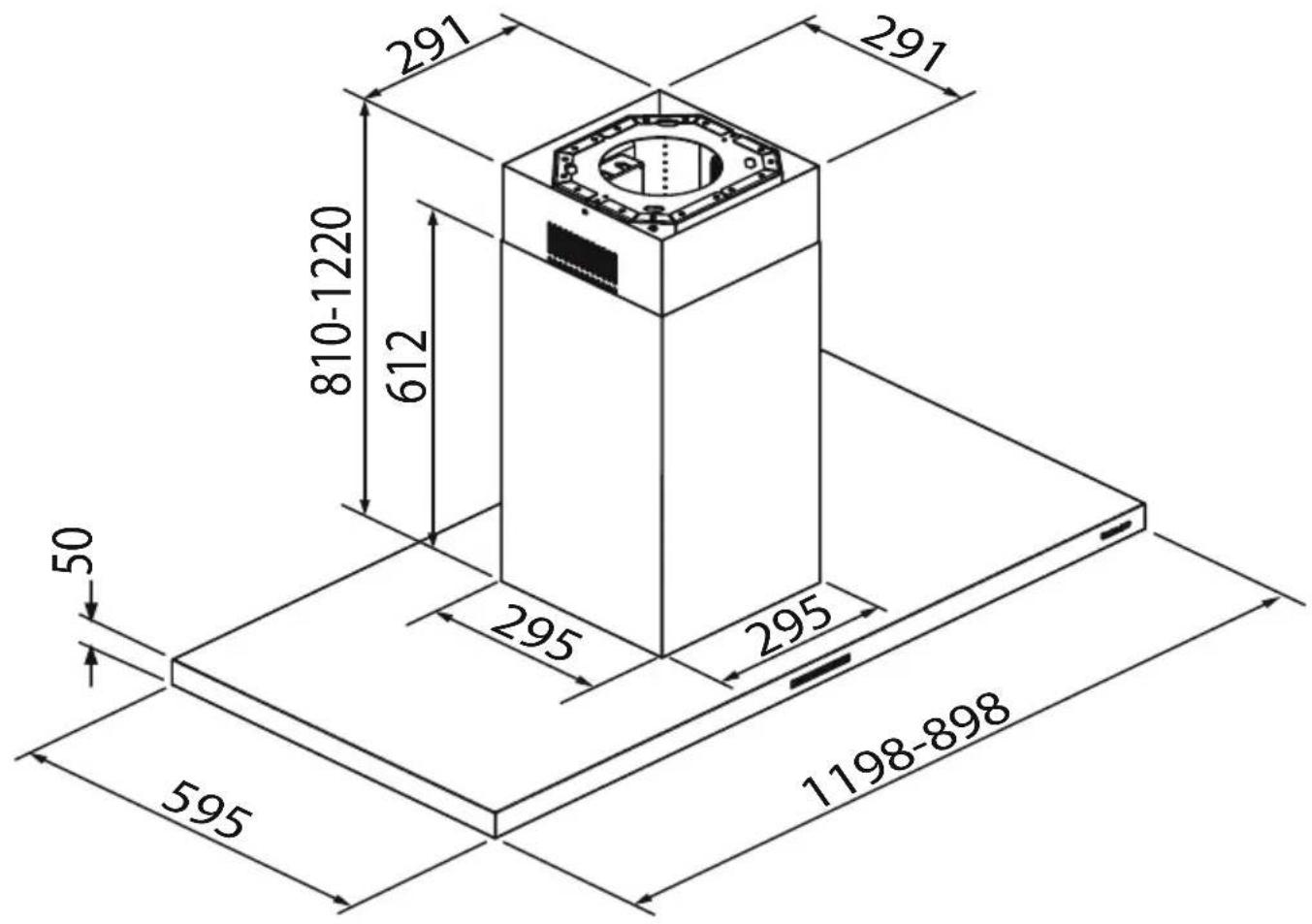 291 291 810-1220 612 50 295 295 595 1198-898