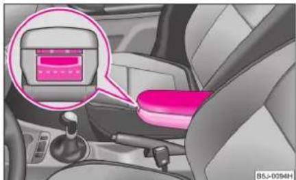 SKODA Fabia (2007) - Accoudoirs des sièges avant avec vide-poches\* - 1