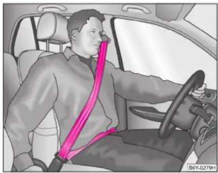 SKODA Fabia (2007) - Attacher une ceinture de sécurité trois points - 1
