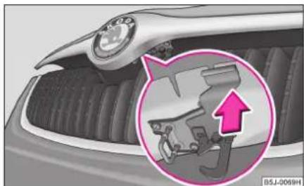 SKODA Fabia (2007) - Déverrouillage du capot - 1