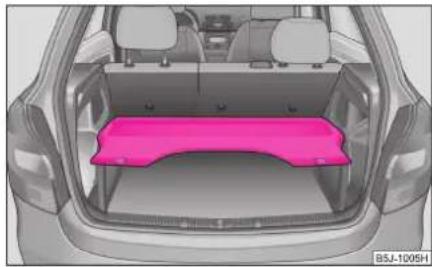 SKODA Fabia (2007) - Autres positions de la tablette du coffre à bagages - 1