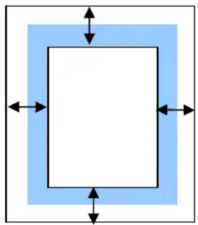 Simple geometric diagram with a square and two surrounding blue rectangles, no text or symbols present.