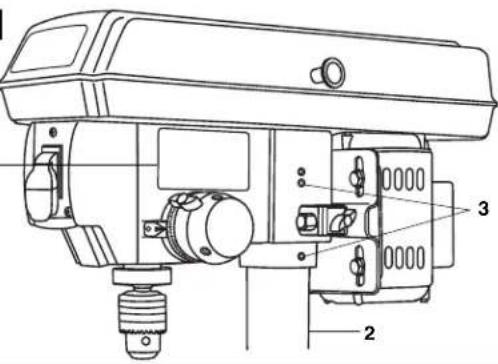 Technical diagram of an industrial machine with numbered components labeled 2, 3, and 4
