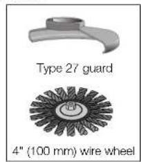 Type 27 guard 4" (100 mm) wire wheel