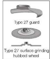 Type 27 guard Type 27 surface grinding hubbed wheel