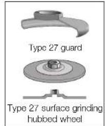 Type 27 guard Type 27 surface grinding hubbed wheel