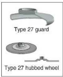 Type 27 guard Type 27 hubbed wheel