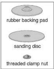 rubber backing pad sanding disc threaded clamp nut