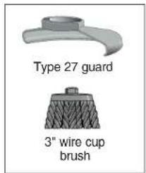 Type 27 guard 3" wire cup brush