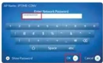 AP Name: IPTIME CONV Enter Network Password ****** Space abc Show Password OK Cancel
