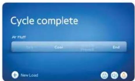 Cycle complete Air Fluff Buy Cool Finish & (Freese) End + New Load
