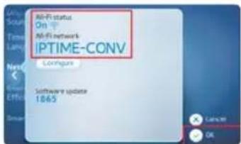 All-PI status On All-PI network IPTIME-CONV Configure Software update 1865 Cancel OK