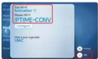 Estat Wi-Fi Activation Niveau Wi-Fi IPTIME-CONV Configure Mise à your logcelle 186C