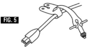 Technical line drawing of a mechanical clamp or bracket assembly (no text or symbols).