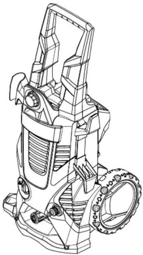 Technical line drawing of a mechanical device with gears and housing (no text or symbols)