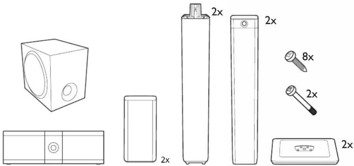 Technical diagram showing various household appliances and fixtures with labeled dimensions (2x, 8x, 2x) for size reference.