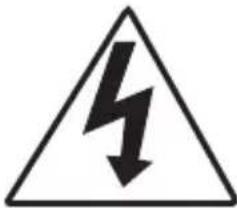 Warning sign depicting a lightning bolt symbol in a triangular warning triangle