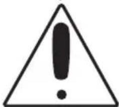 Warning symbol with exclamation mark inside triangle, commonly used for safety alerts