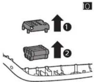 Diagram showing two labeled mechanical components with upward arrows, likely illustrating a process or assembly.