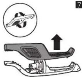 Diagram of a vehicle chassis with an arrow indicating upward motion, no text or symbols present
