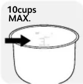 10cups MAX.