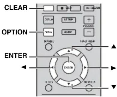 CLEAR OPTION ENTER ENTER RETURN ON SCIENER