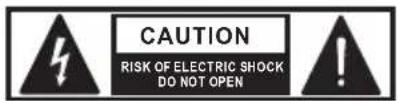 CAUTION RISK OF ELECTRIC SHOCK DO NOT OPEN