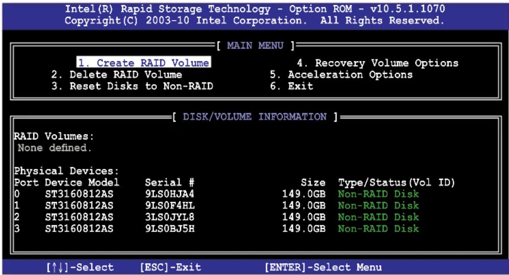 ASUS ESC500 G2 - 进入 Intel® Rapid Storage Technology 应用程序 - 1