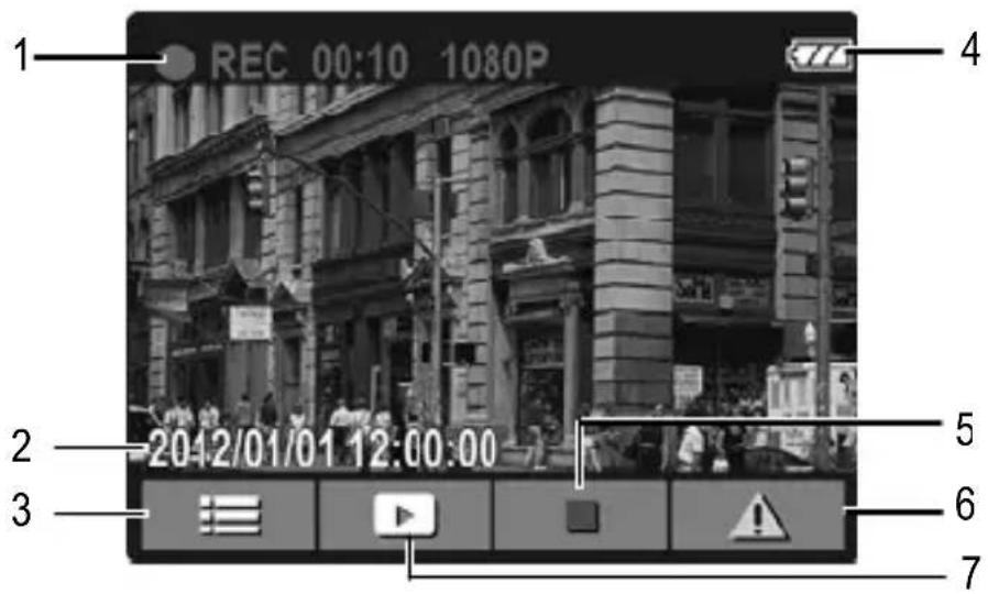 1 REC 00:10 1080P 2 2012/01/01 12:00:00 3 4 5 6 7