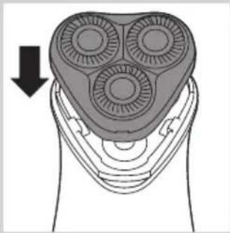 PHILIPS PowerTouch HQ6902 - Ogni settimana: l'unità di rasatura e il vano di raccolta peli. - 4