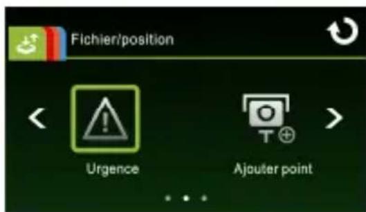 Fichier/position Urgence Ajouter point