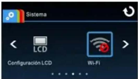 Sistema LCD Configuración LCD Wi-Fi