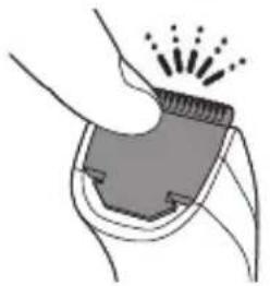 Illustration of a bandage or grip with a highlighted bandage and radiating lines (no text or symbols)