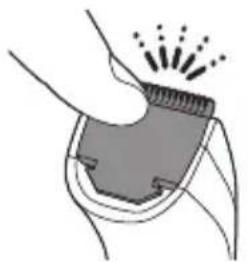 Illustration of a hand holding a small object with a spark effect.