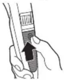 Illustration of a hand holding a test tube with an upward arrow indicating force or pressure (no text or symbols present)
