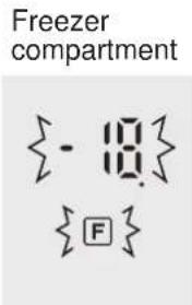 Freezer compartment, {-10}, {F}.