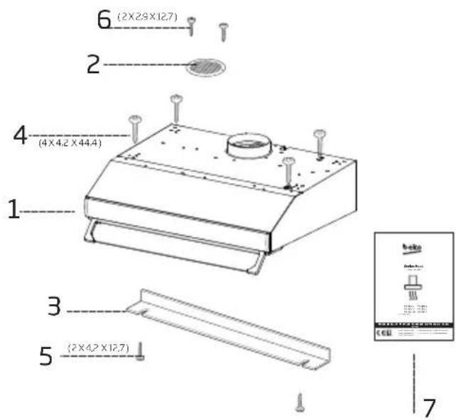 BEKO CFB 6433 X - Inštalačné príslušenstvo - 1