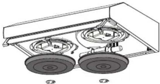 BEKO CFB 6433 X - Înlocuirea filtrelor de carbon (modul de circulație a aerului) - 1