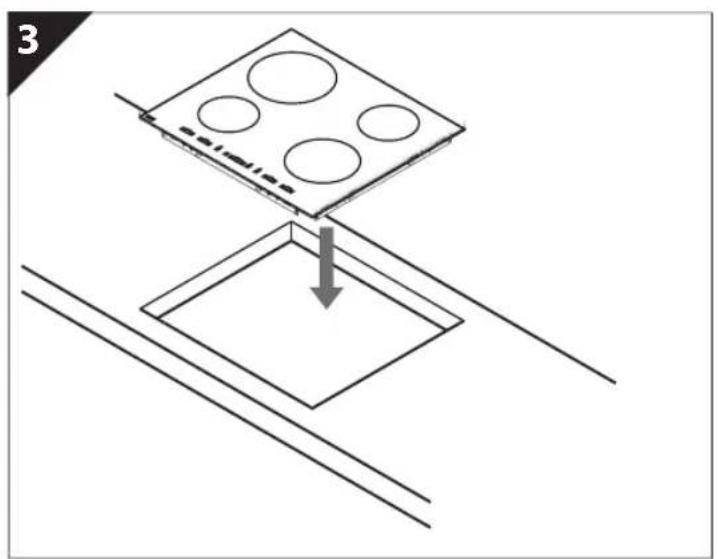 Diagram showing a mechanical assembly with a tilted plate and a downward arrow, no text or symbols present