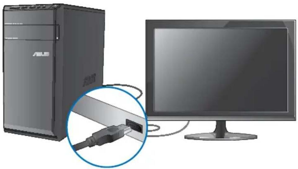ASUS Essentio CM6340 - Anschließen eines HDTV - 2