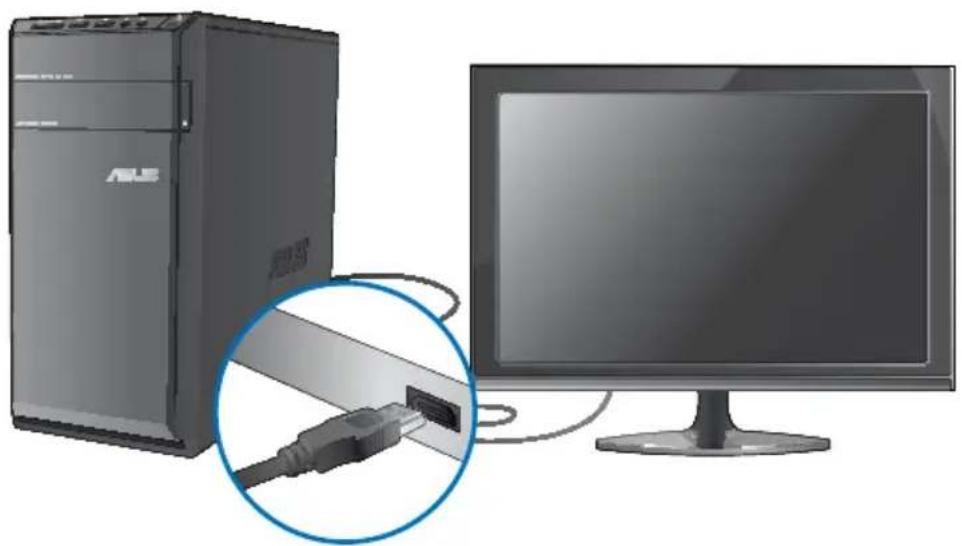 ASUS Essentio CM6340 - Een HDTV aansluiten - 2