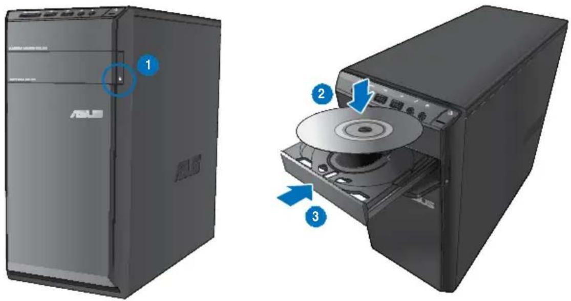 ASUS Essentio CM6340 - Optisches Laufwerk verwenden - 1