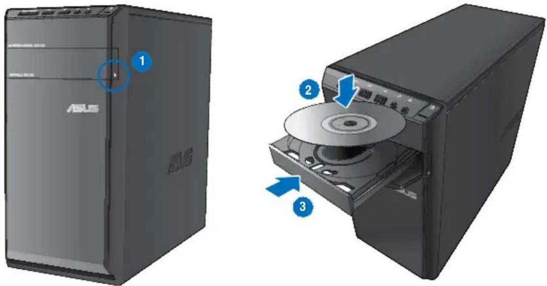 ASUS Essentio CM6340 - Χρήση της μονάδας οπτικού δίσκου - 1