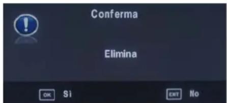 Conferma Elimina OK Si ENT No