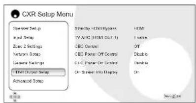 CAMBRIDGE CXR120 - Configuration sortie HDMI - 1