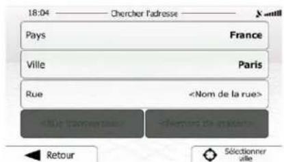 18:04 —— Chercher l'adresse Pays France Ville Paris Rue